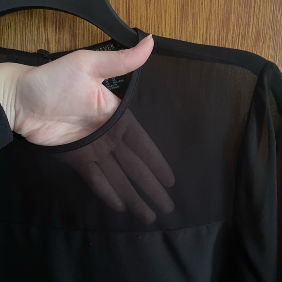 Forever 21 long, mesh sleeved top - Picture 4 of 5